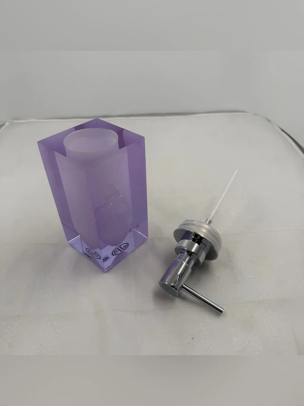 Jonathan Adler Lavender Acrylic Hollywood Soap Dispenser